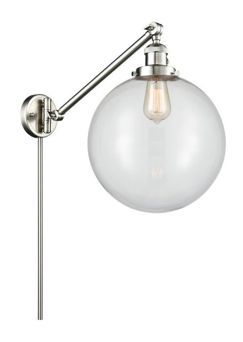 Innovations 237-SN-G202-12 One Light Swing Arm Lamp, Brushed Satin Nickel