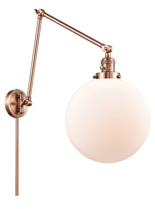 Innovations 238-AC-G201-12 One Light Swing Arm Lamp, Antique Copper
