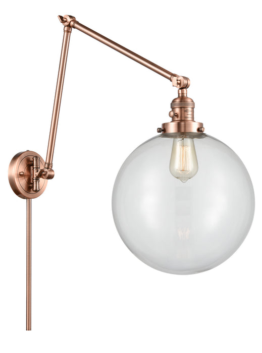 Innovations 238-AC-G202-12 One Light Swing Arm Lamp, Antique Copper