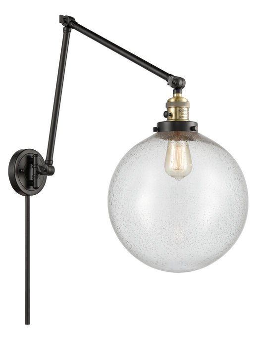 Innovations 238-BAB-G204-12 One Light Swing Arm Lamp, Black Antique Brass