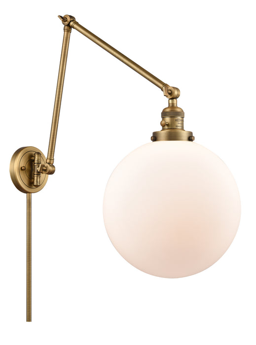 Innovations 238-BB-G201-12 One Light Swing Arm Lamp, Brushed Brass