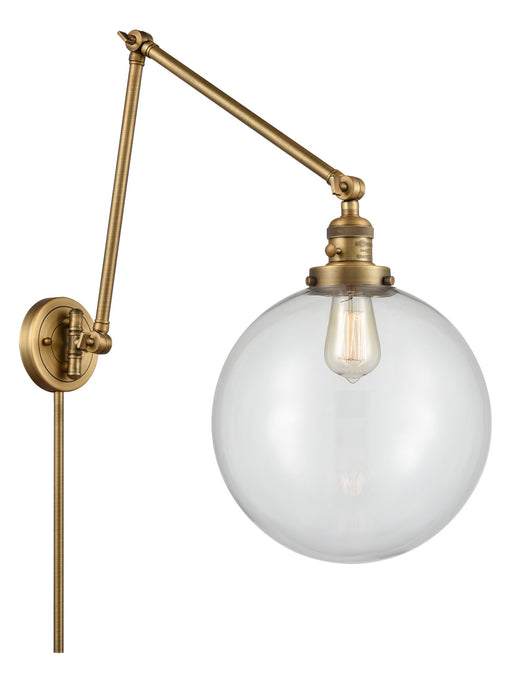 Innovations 238-BB-G202-12 One Light Swing Arm Lamp, Brushed Brass