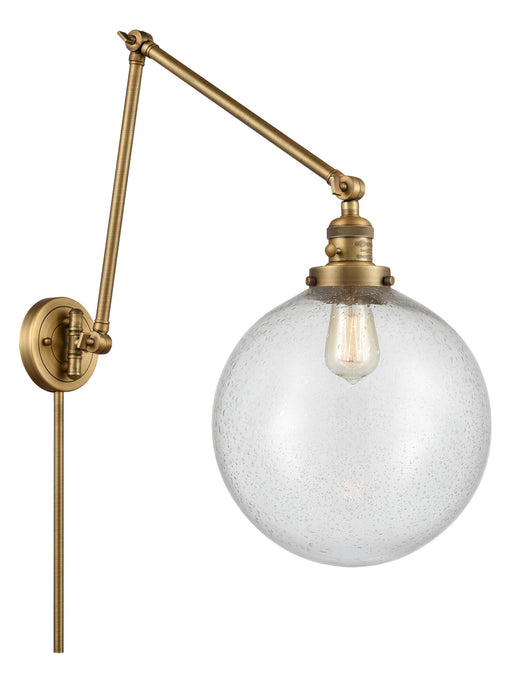 Innovations 238-BB-G204-12 One Light Swing Arm Lamp, Brushed Brass