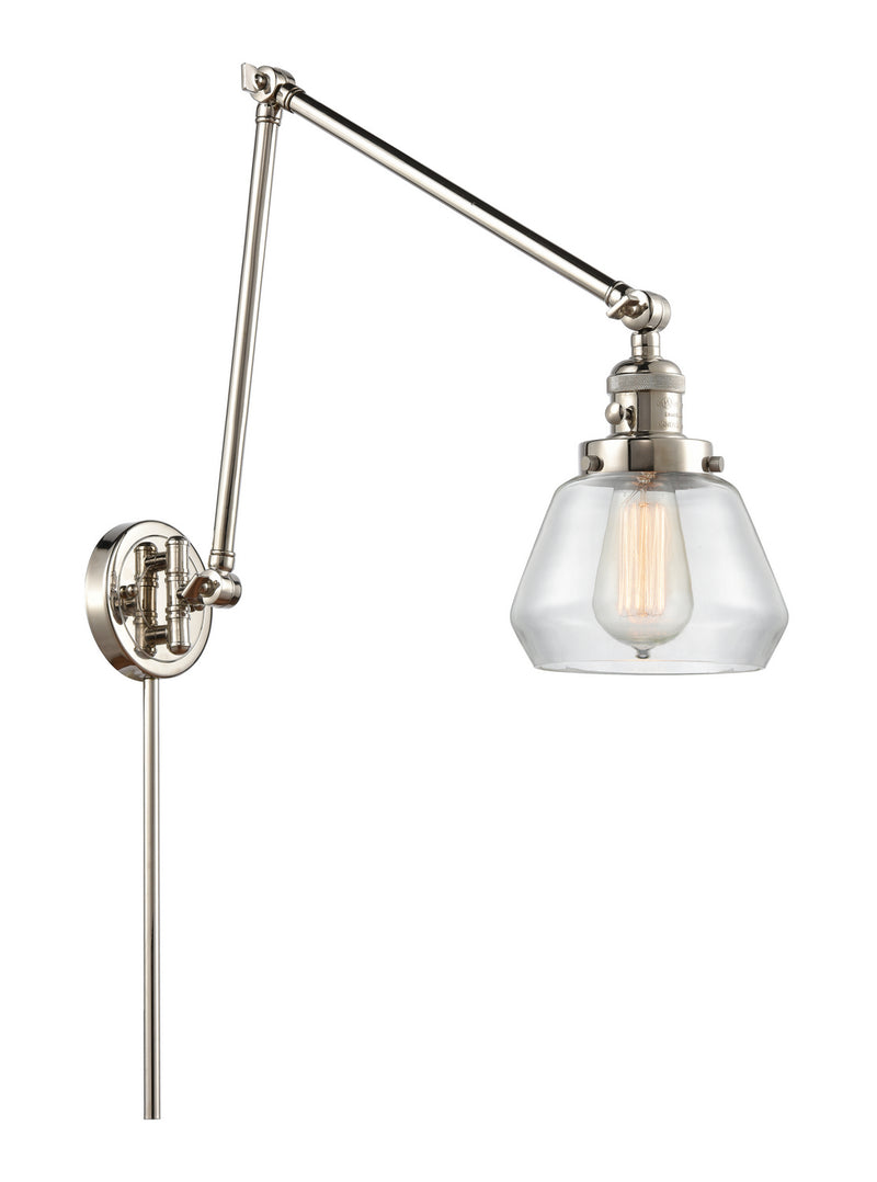 Innovations 238-PN-G172 One Light Swing Arm Lamp, Polished Nickel