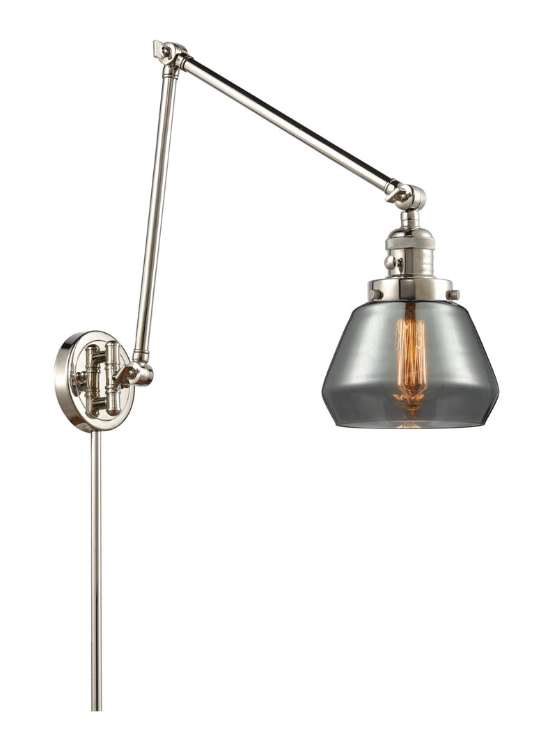 Innovations 238-PN-G173 One Light Swing Arm Lamp, Polished Nickel