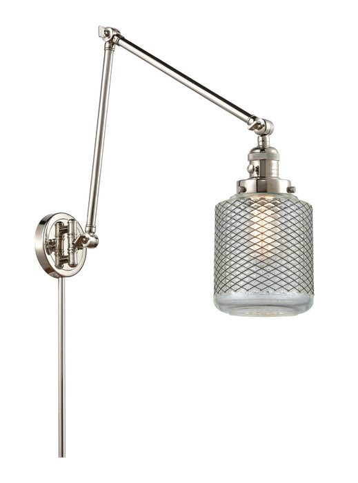 Innovations 238-PN-G262 One Light Swing Arm Lamp, Polished Nickel
