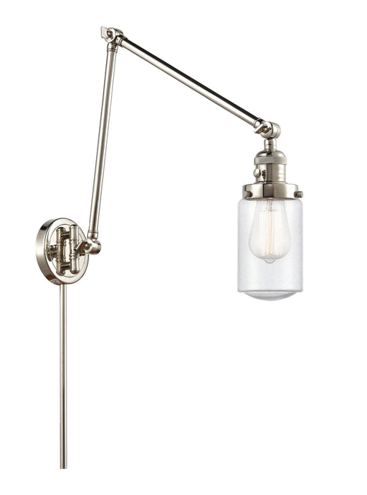 Innovations 238-PN-G314 One Light Swing Arm Lamp, Polished Nickel