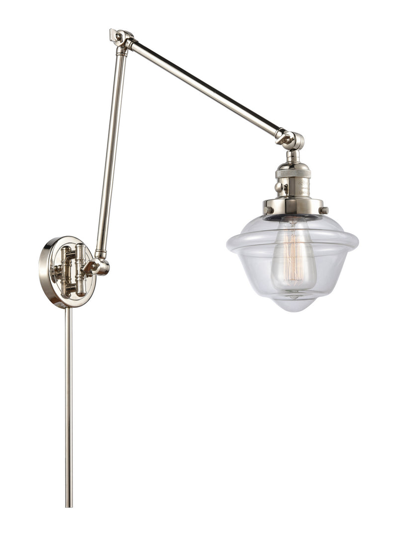 Innovations 238-PN-G532 One Light Swing Arm Lamp, Polished Nickel