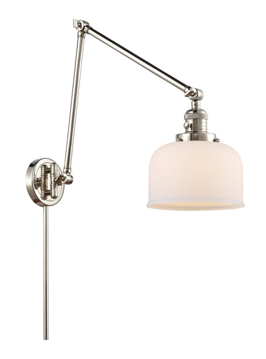 Innovations 238-PN-G71 One Light Swing Arm Lamp, Polished Nickel