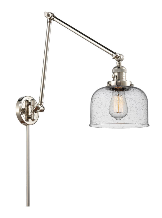 Innovations 238-PN-G74 One Light Swing Arm Lamp, Polished Nickel