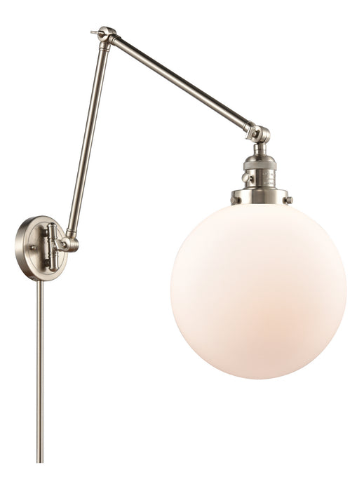 Innovations 238-SN-G201-10 One Light Swing Arm Lamp, Brushed Satin Nickel