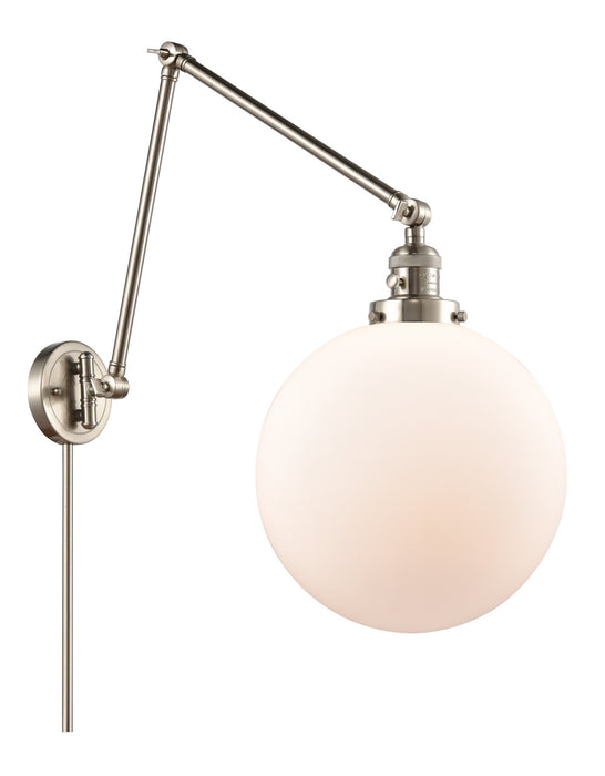 Innovations 238-SN-G201-12 One Light Swing Arm Lamp, Brushed Satin Nickel