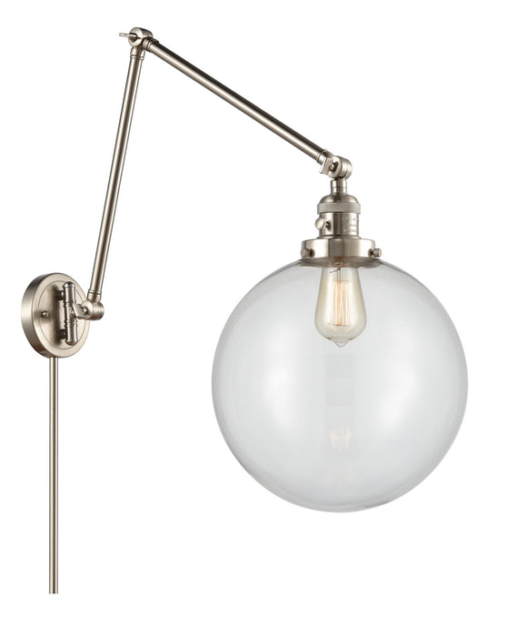 Innovations 238-SN-G202-12 One Light Swing Arm Lamp, Brushed Satin Nickel