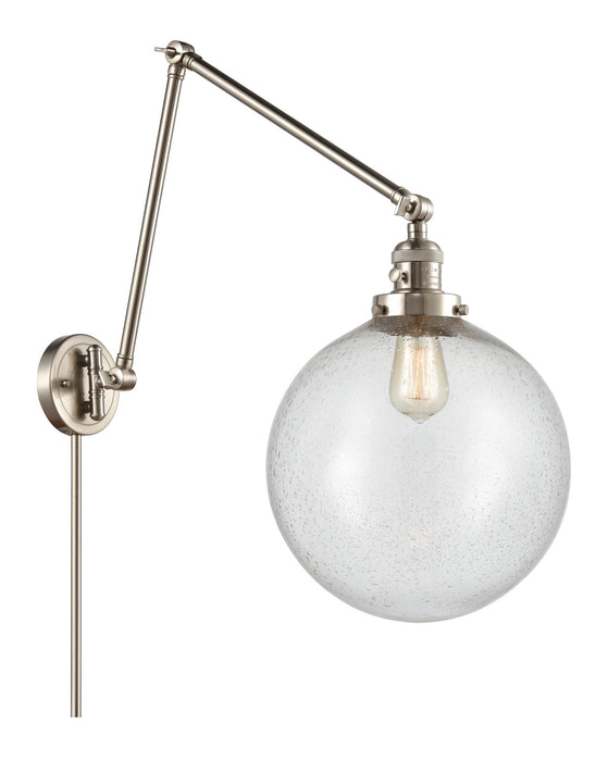 Innovations 238-SN-G204-12 One Light Swing Arm Lamp, Brushed Satin Nickel