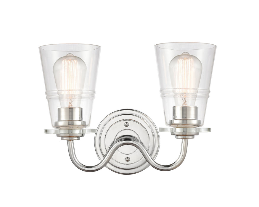 Innovations 421-2W-PC-CL Two Light Bath Vanity, Polished Chrome