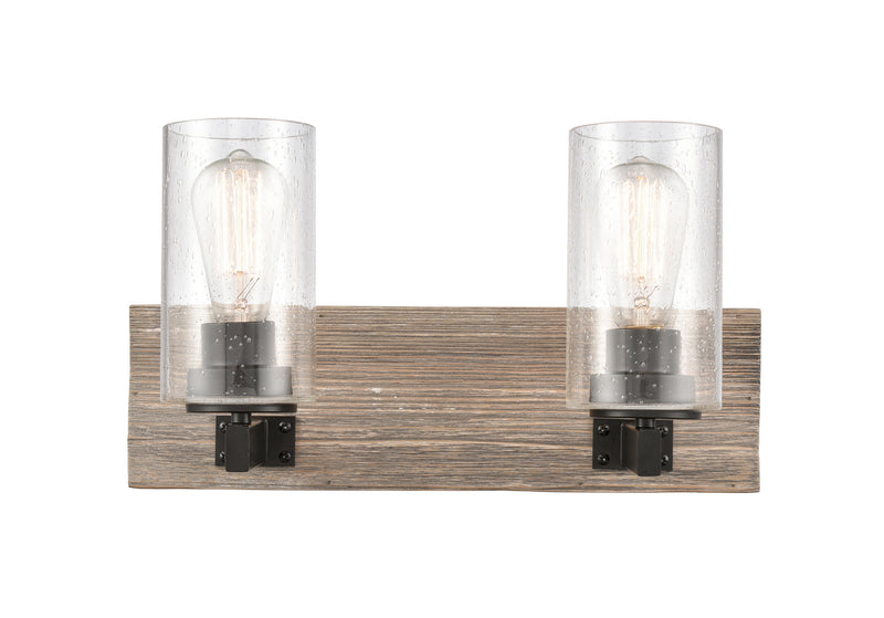 Innovations 424-2W-BK-SDY Two Light Bath Vanity, Matte Black