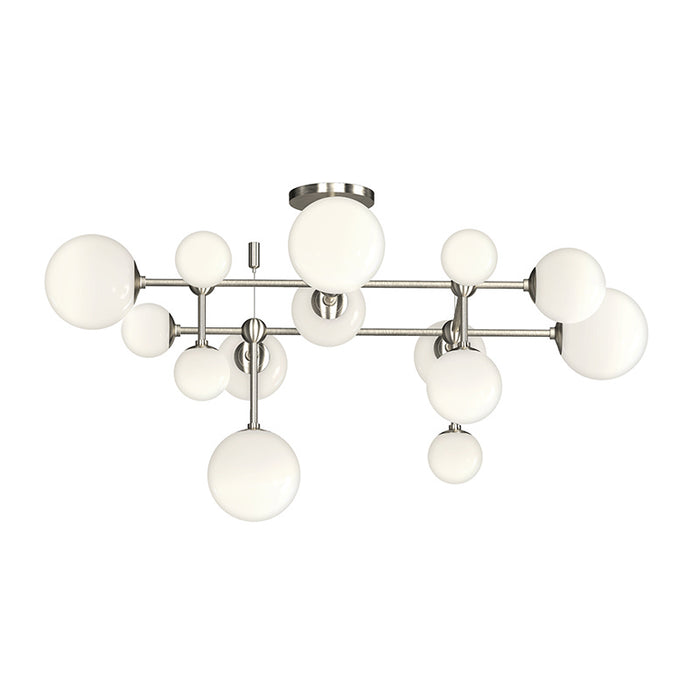 Sonneman 2069.13 LED Semi-Flush Mount, Satin Nickel
