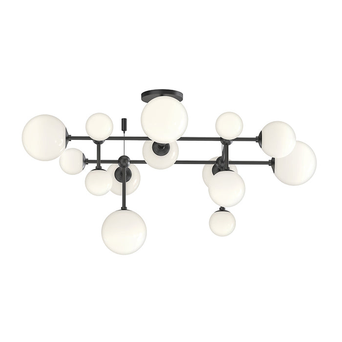 Sonneman 2069.25 LED Semi-Flush Mount, Satin Black