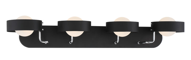 George Kovacs P1564-729 Four Light Bath, Sand Coal And Polished Nickel