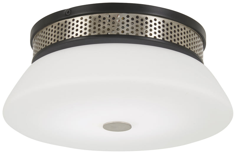 George Kovacs P954-691-L LED Flush Mount, Coal With Brushed Nickel