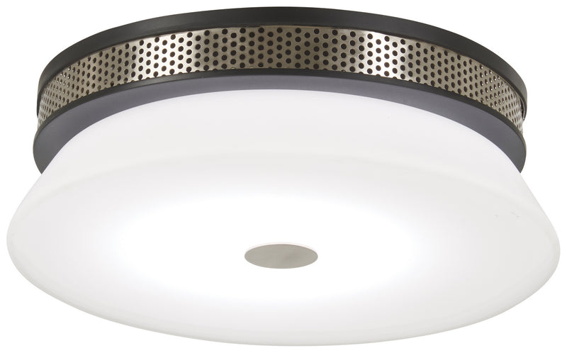 George Kovacs P955-691-L LED Flush Mount, Coal With Brushed Nickel