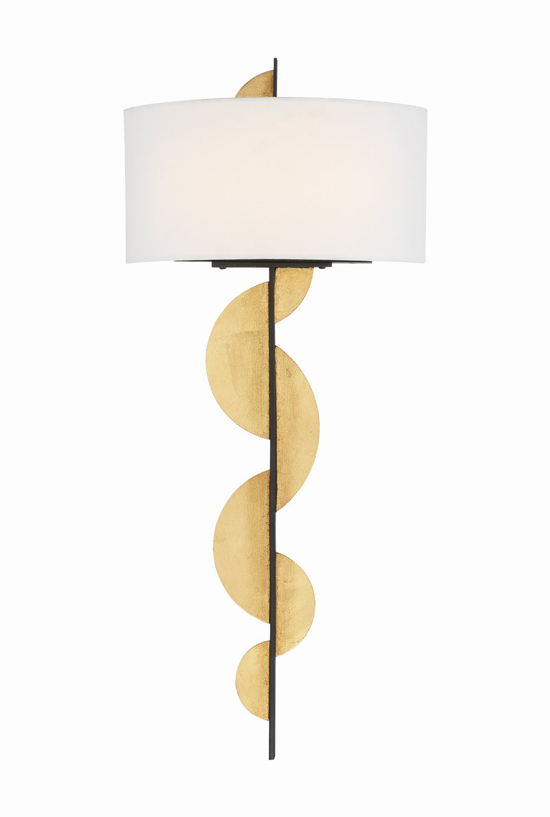 Metropolitan N7920-682-L LED Wall Sconce, Sand Coal & Ardent Gold Leaf