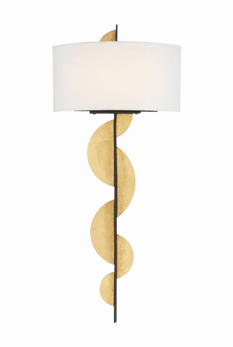 Metropolitan N7920-682-L LED Wall Sconce, Sand Coal & Ardent Gold Leaf