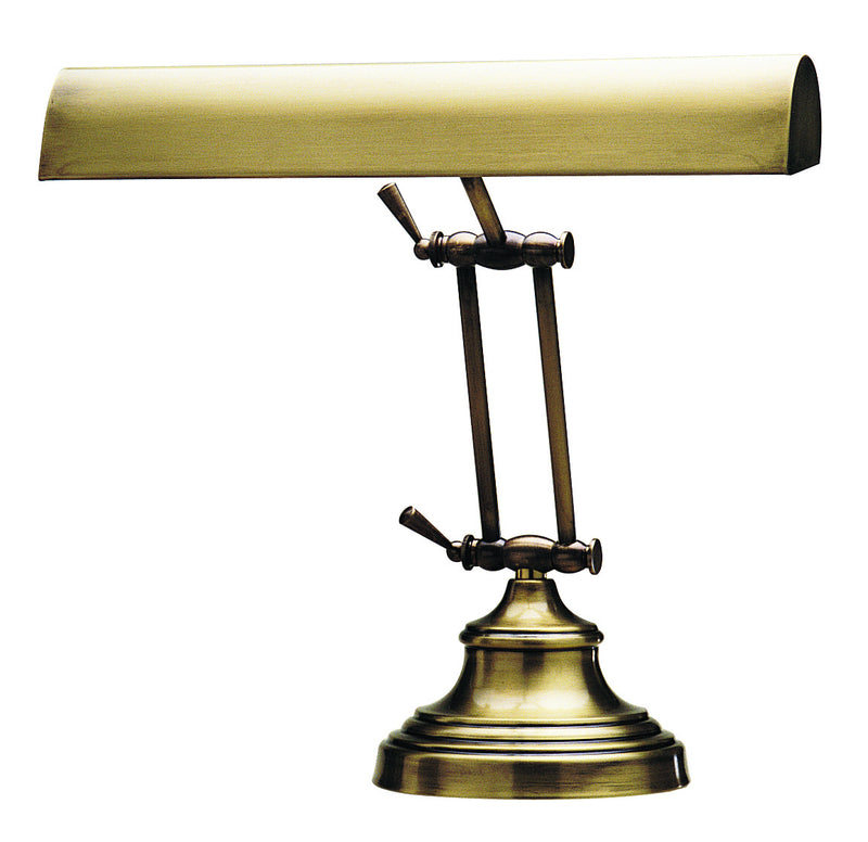 House of Troy P14-231-71 Two Light Piano/Desk Lamp, Antique Brass