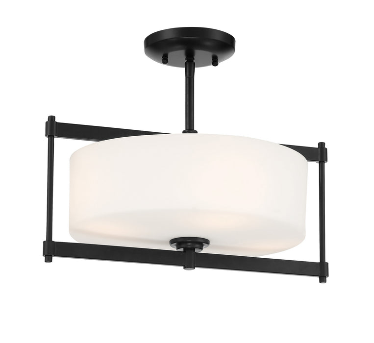 Minka-Lavery 3843-66A Four Light Semi Flush Mount, Coal
