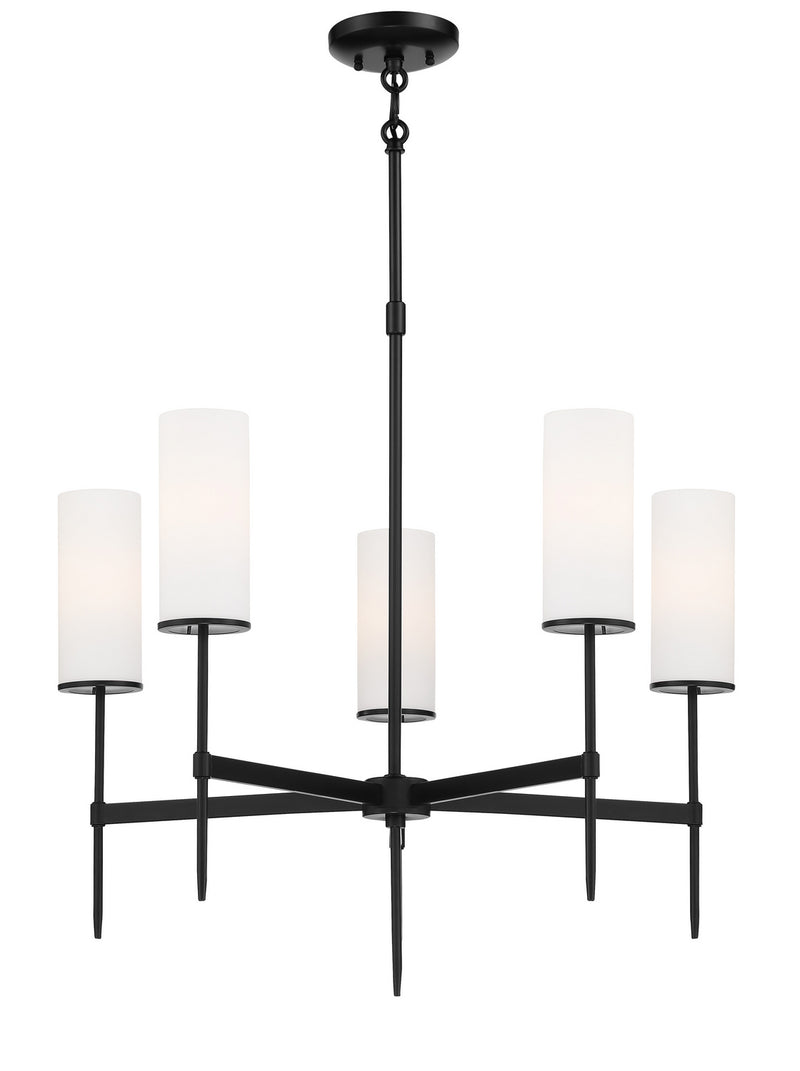 Minka-Lavery 3845-66A Five Light Chandelier, Coal