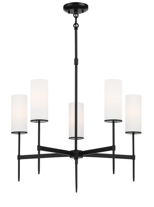 Minka-Lavery 3845-66A Five Light Chandelier, Coal