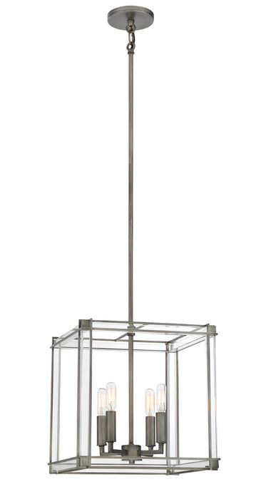Minka-Lavery 3854-756 Four Light Pendant, Antique Nickel (Painted)