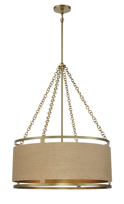 Minka-Lavery 3866-695 Six Light Pendant, Soft Brass