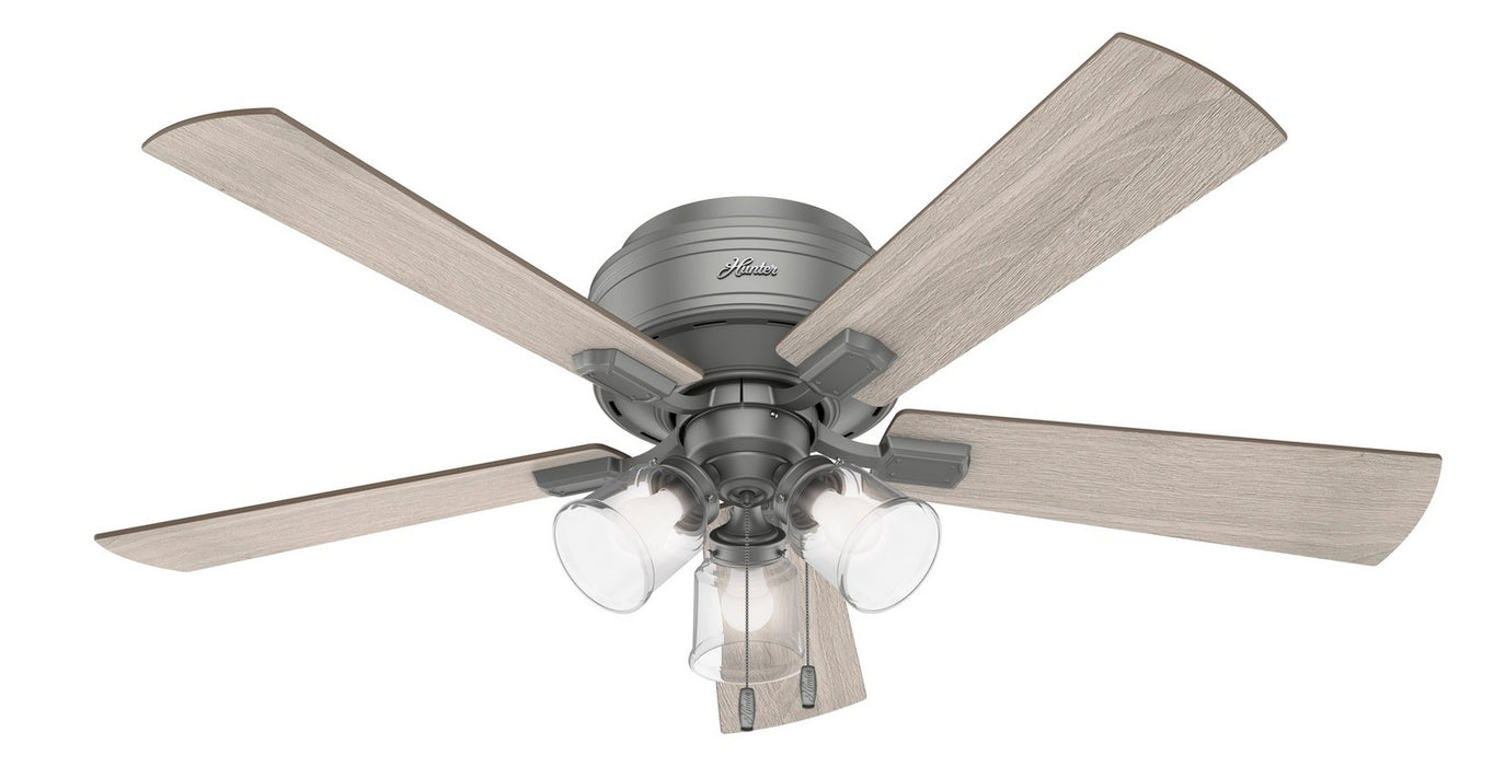 Hunter 51020 52" Ceiling Fan, Matte Silver