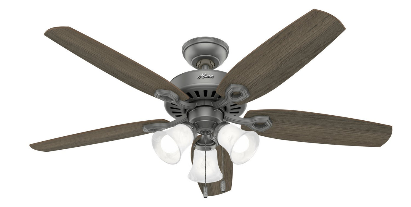 Hunter 51110 52" Ceiling Fan, Matte Silver