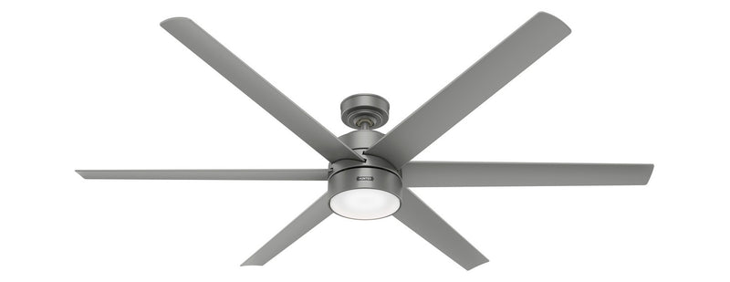 Hunter 59629 72" Ceiling Fan, Matte Silver