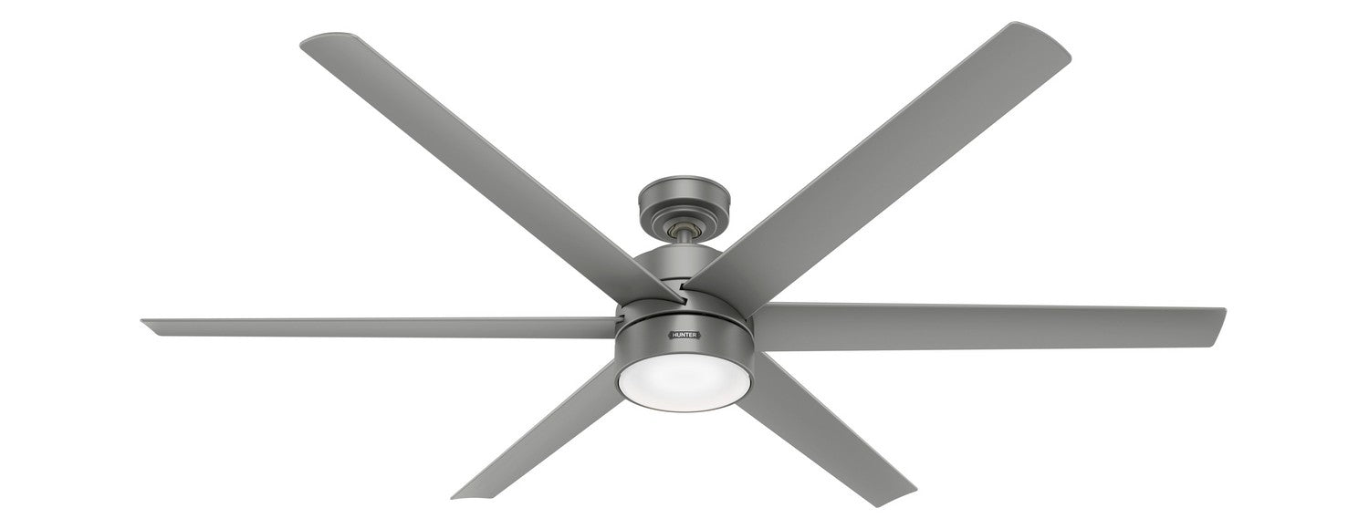 Hunter 59629 72" Ceiling Fan, Matte Silver