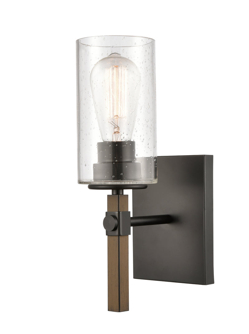 Innovations 445-1W-BK-SDY One Light Bath Vanity, Matte Black