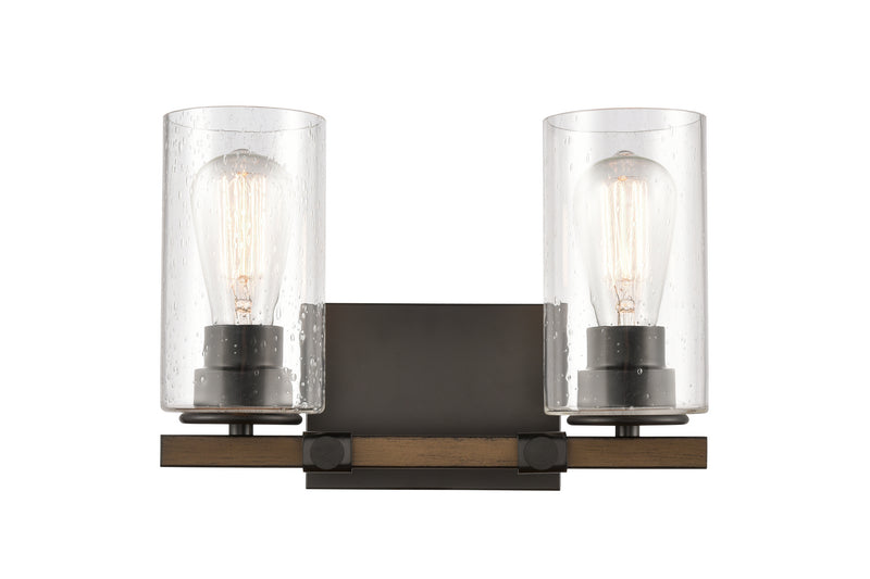 Innovations 445-2W-BK-SDY Two Light Bath Vanity, Matte Black