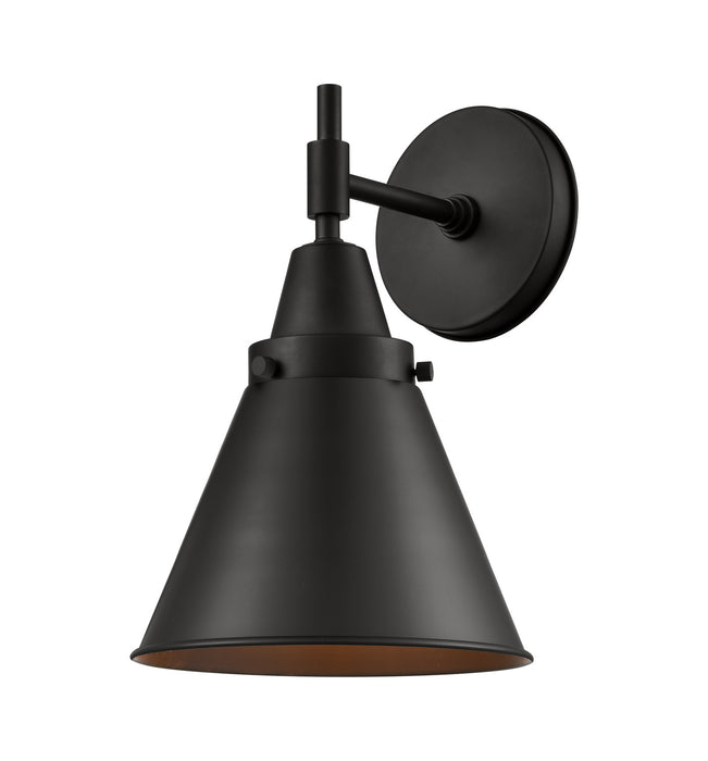 Innovations 447-1W-BK-M13-BK One Light Wall Sconce, Matte Black