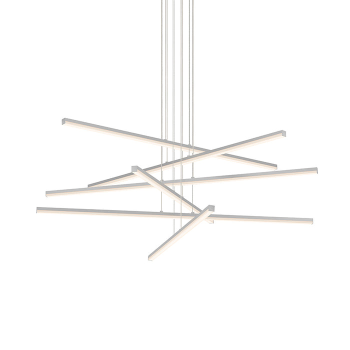 Sonneman 2766.16 LED Pendant, Bright Satin Aluminum