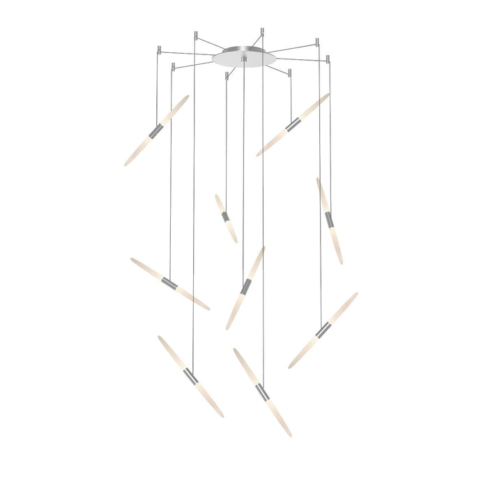 Sonneman 2893.16 LED Pendant, Bright Satin Aluminum