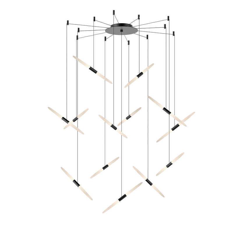 Sonneman 2895.25 LED Pendant, Satin Black