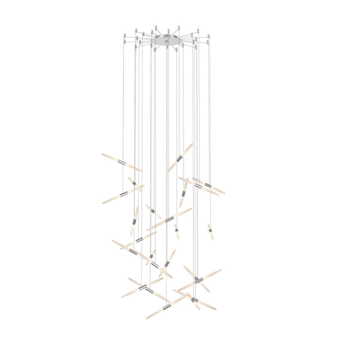 Sonneman 2897.16 LED Pendant, Bright Satin Aluminum