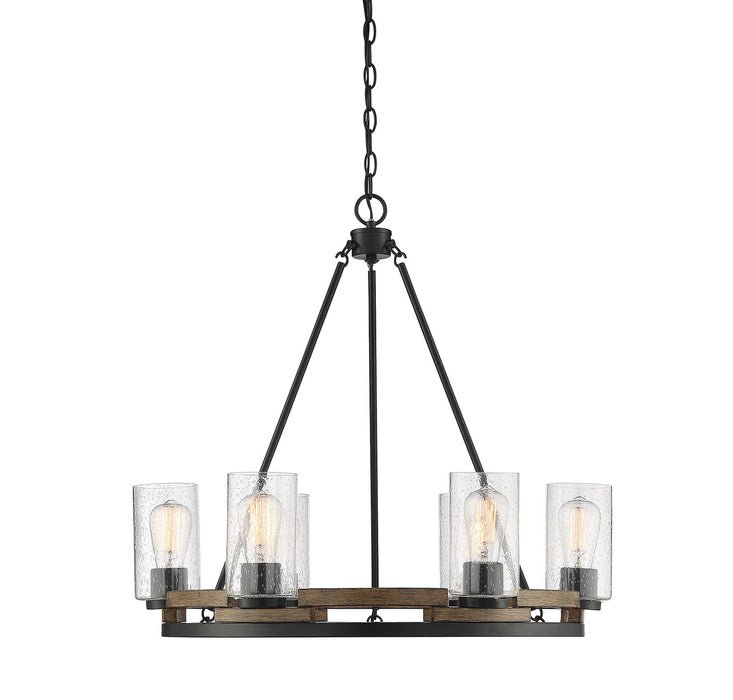 Lighting One E V6-L1-7600-6-185 Six Light Chandelier, Lodge