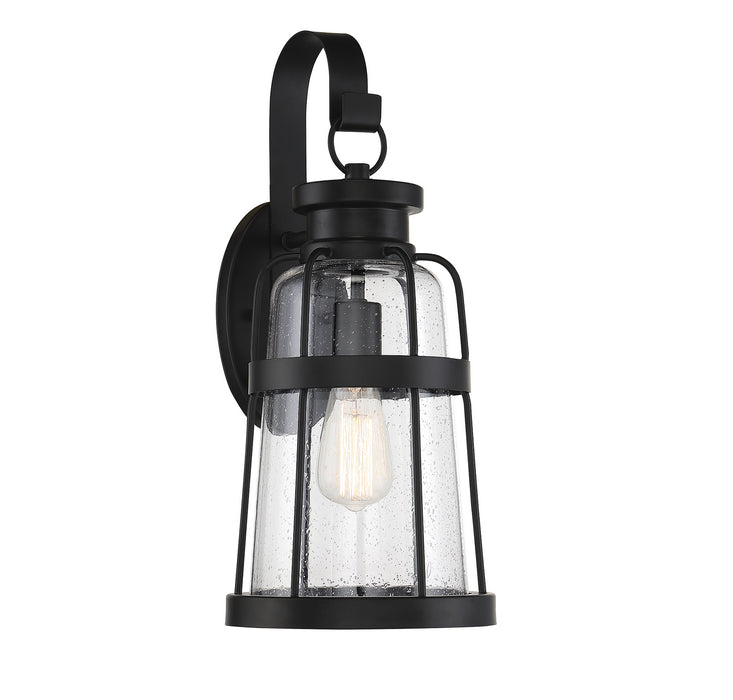 Lighting One E V6-L5-2942-BK One Light Outdoor Wall Lantern, Matte Black