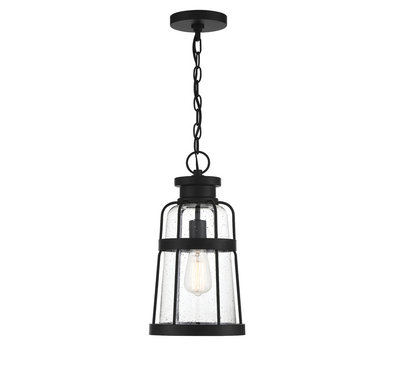 Lighting One E V6-L5-2943-BK One Light Outdoor Hanging Lantern, Matte Black