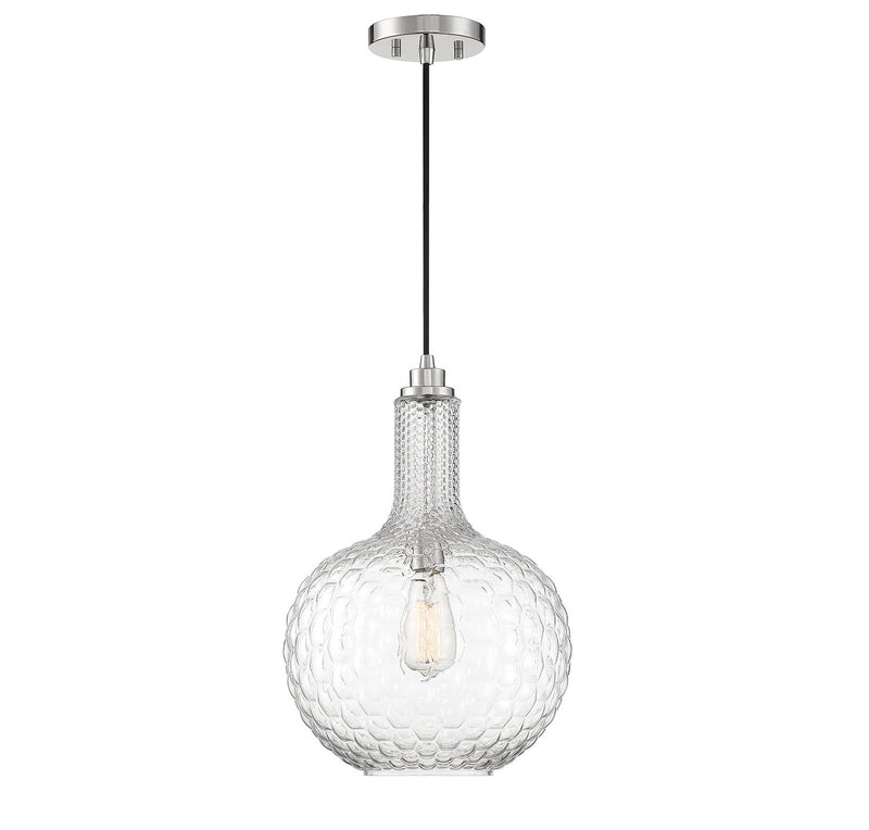 Lighting One E V6-L7-2930-1-109 One Light Pendant, Polished Nickel