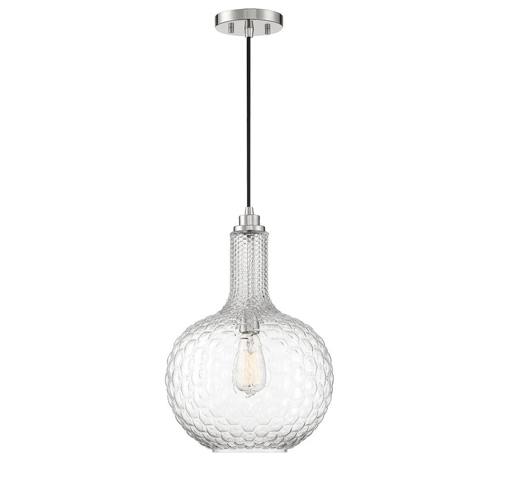 Lighting One E V6-L7-2930-1-109 One Light Pendant, Polished Nickel