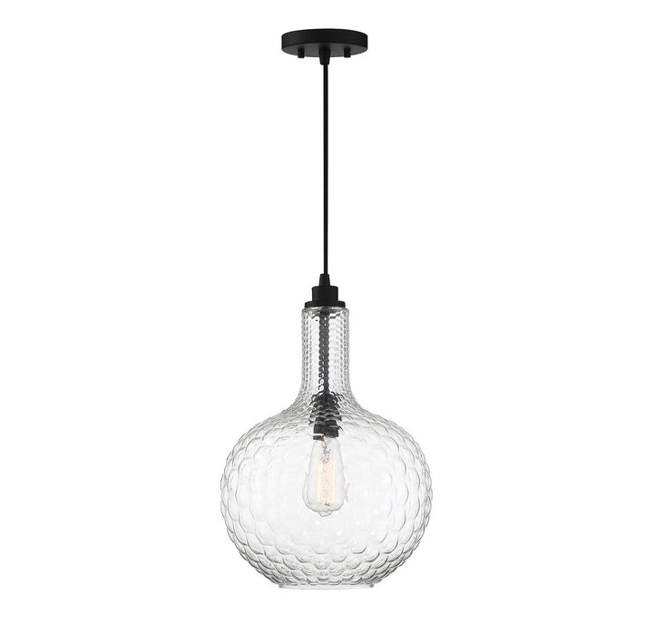 Lighting One E V6-L7-2930-1-89 One Light Pendant, Matte Black